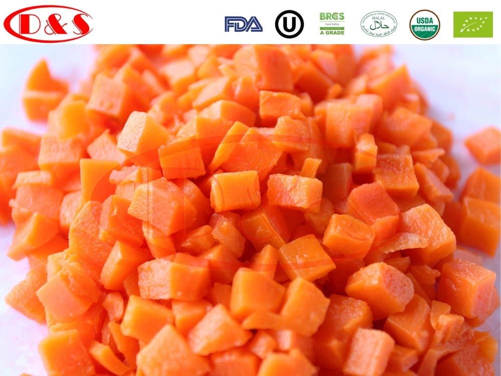 China Vegetables IQF Frozen Carrot Dice/Slice