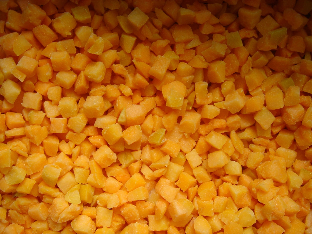 10*10mm IQF Diced Apricot Cubes Frozen Apricot