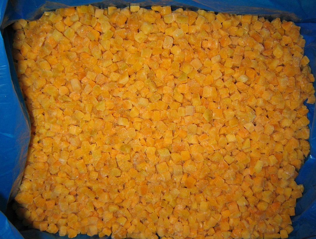 10*10mm IQF Diced Apricot Cubes Frozen Apricot