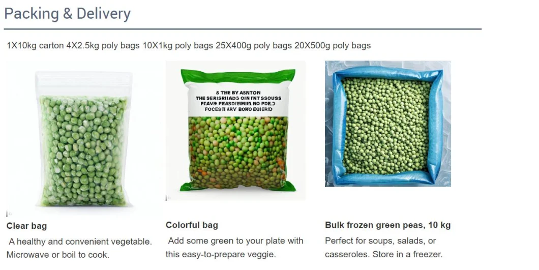 Frozen Vegetable IQF Frozen Green Peas