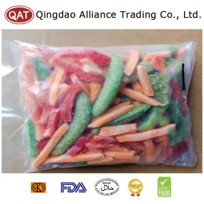 Colorful Organic Frozen Mixed Vegetables IQF Blend Vegetables Mixed with Sugar Snap Peas/Carrots/Pepperstrips/Onion Rings as Per Customer Request